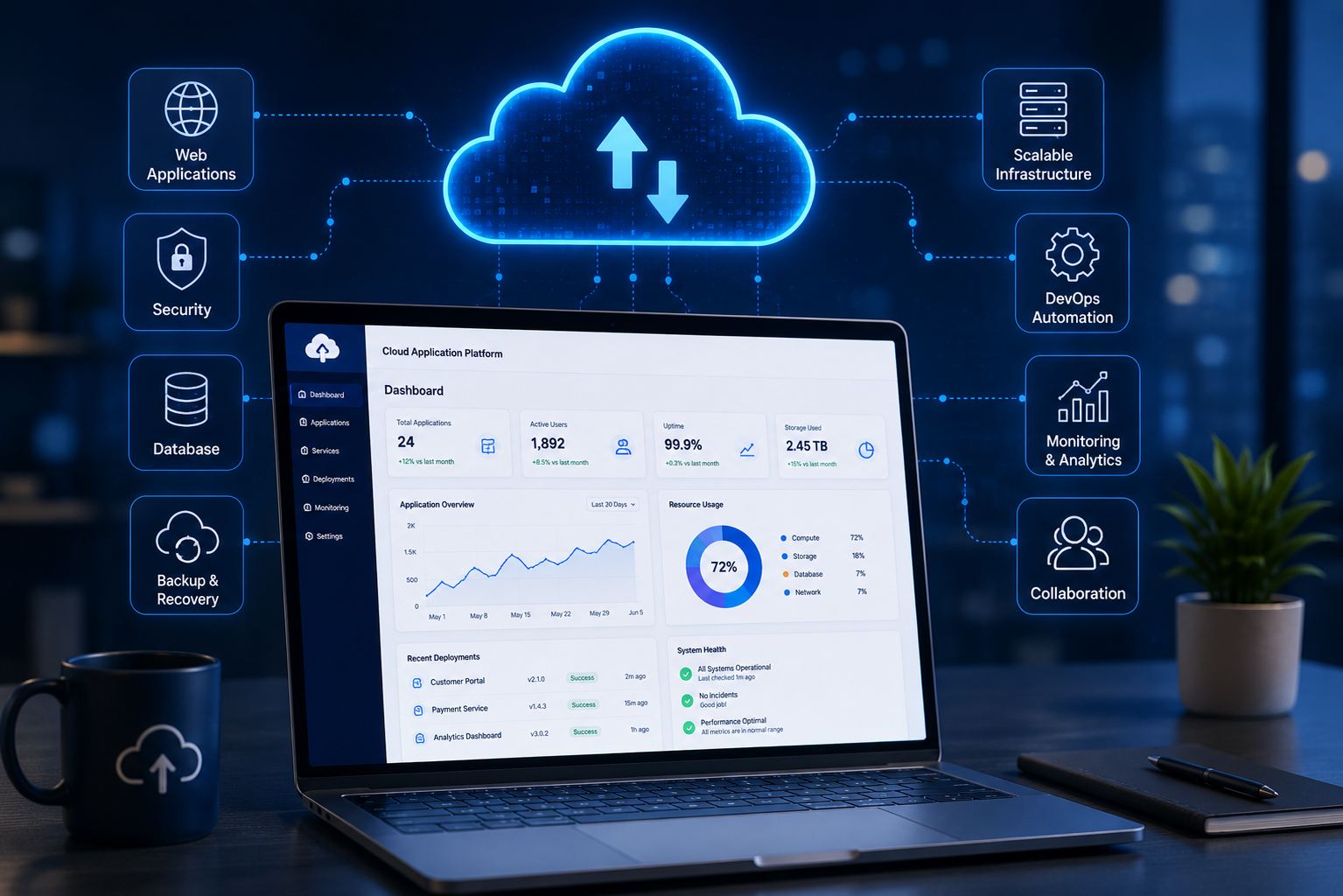 Secure and scalable cloud application solution