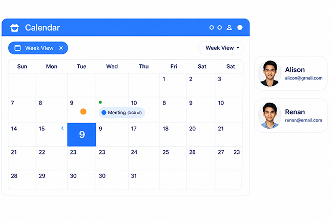 IcyPay HRIS employee scheduling calendar and assigned shifts