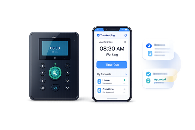 IcyPay HRIS timekeeping and attendance devices and applications