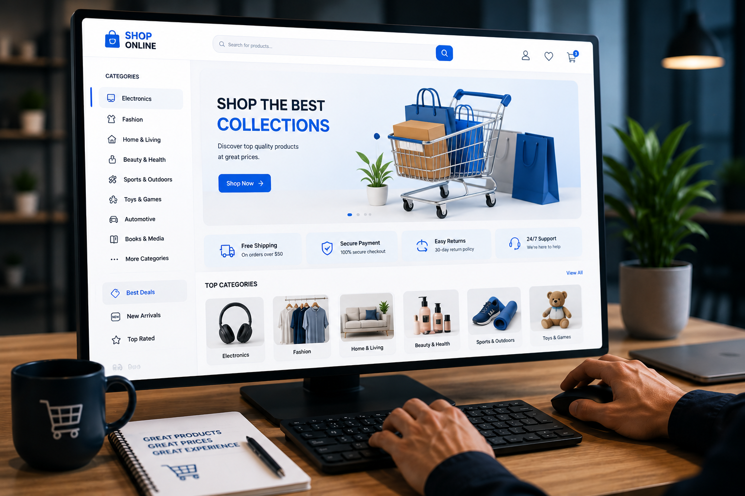 Modern web and e-commerce storefront solution